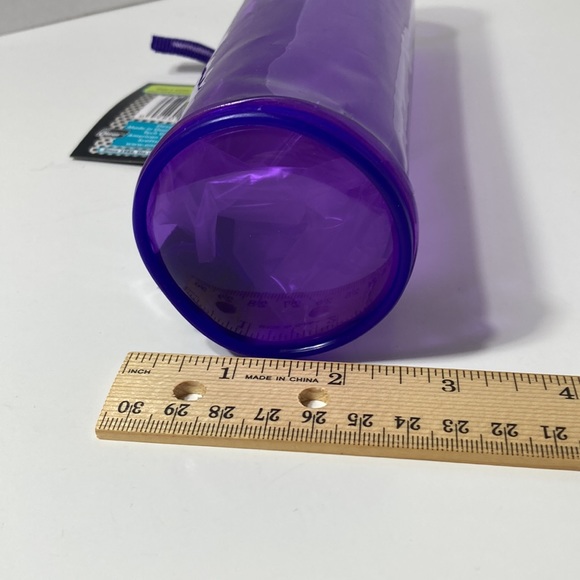 5 Purple Makeup Bag Pencil Zipper Organizer Tube - Picture 6 of 8